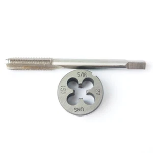 5/16"-27 UNS Tap and Die Set HSS Thread Tap with Round Threading Die Right Hand - Picture 1 of 2