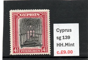 Cyprus GV 1934 9pi. Sepia y violeta sg 139 - Imagen 1 de 2