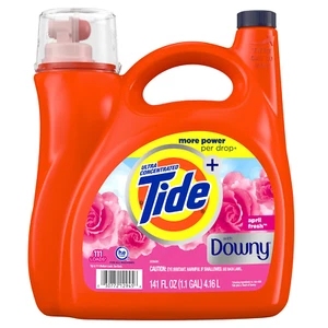 Tide Plus Downy Liquid Laundry Detergent, April Fresh, 141 fl oz, 111 Loads - Picture 1 of 2