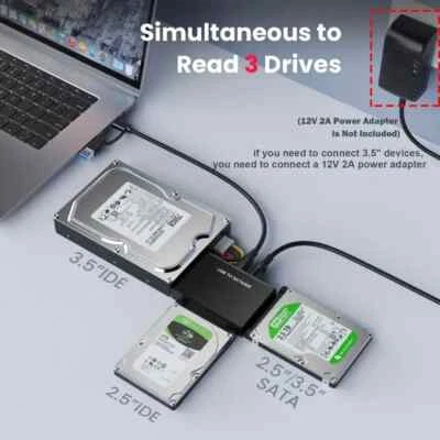 USB 3.0 to SATA IDE Hard Disk Adapter Converter Cable for 3.5 2.5 " HDD/SSD UK - Image 1 of 4