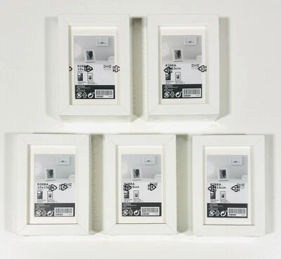 IKEA RIBBA 5 Stück Bilderrahmen weiß 10x15cm oder 8x12cm 503.784.10  NEU OVP - Bild 1 von 4