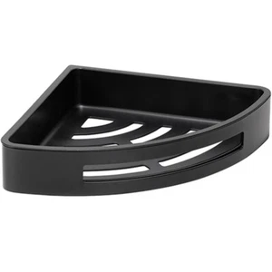 BYTRO Eckseifenkorb Edelstahl Schwarz 220x290x47 mm für Bad & WC >> zum Bohren - Bild 1 von 7