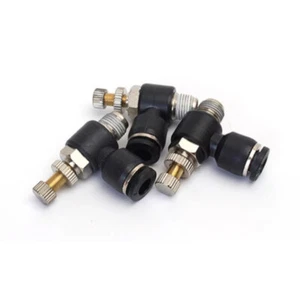 Pneumatic Push In Fitting Connector Air Speed Flow Control Valve Throttle Valves - Picture 1 of 25