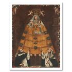 Painting Anonymous Cusco School Our Lady Of The Rosary 12X16 Framed Art Print