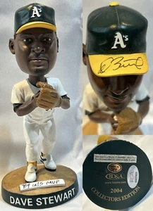 PSA DNA Signed Oakland A’s 2004 SGA Dave Stewart Bobblehead WS MVP Inscription! - Picture 1 of 7