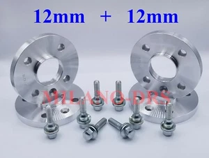 4 DISTANZIALI RUOTA 12+12mm PEUGEOT 2008 - 3008 - 5008 + BULLONE PIATTO OEM - Imagen 1 de 2