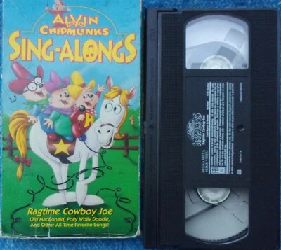 Alvin And The Chipmunks Sing-A-Longs VHS Video Ragtime Cowboy Joe Buena Vista   - Image 1 of 4
