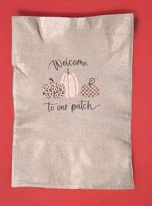 Welcome To Our Patch Autumn Garden/Lawn Flag Decor/Handmade Htv Pumpkin Design - Picture 1 of 5