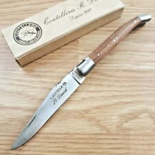 Robert David Laguiole Folder Folding Knife 12C27 Sandvik Steel Blade Wood Handle