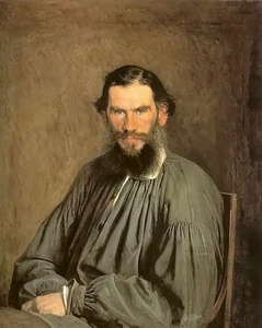 Oil painting ivan nikolaevich kramskoy - portrait of the writer leo tolstoy 36" - Picture 1 of 1
