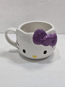 Hello Kitty Figural Head Mug with Purple Ribbon - 20 oz, New - Picture 1 of 5