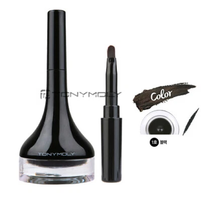 TONYMOLY Back Gel Eyeliner Long Brush 4g #Black Long-Lasting Eyeliner K-Beauty  - Image 1 of 4