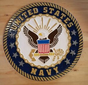 United States Navy 3D routed wood Patch Plaque Sign Custom carved