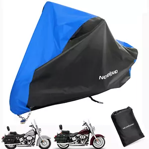 Motorcycle Cover Waterproof Dust UV For Harley-Davidson Heritage Softail Classic - Picture 1 of 12