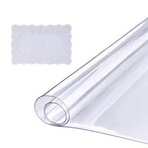 VEVOR PVC Table Protector 18 x 48 Inch Clear Plastic Desk Protector 1.5 mm Thick - Picture 1 of 12