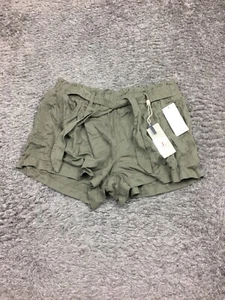 Jolt Shorts Womens Size Large Green Belted Short Chino Stretch Comfort Waist - Picture 1 of 11