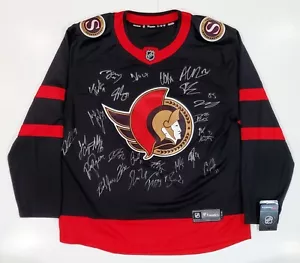 CAMISETA DE HOCKEY FIRMADA POR EL EQUIPO OTTAWA SENATORS 2022-23 DE LA NHL CON LOA GIROUX STUTZLE - Imagen 1 de 2