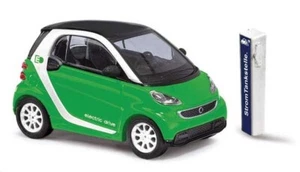 Busch # 46225  2012 Smart Fortwo Coupe Electric Assembled Green  HO - Picture 1 of 1