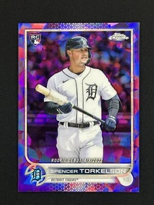 2022 Topps Chrome Sapphire Spencer Torkelson RC Debut Purple Refractor /10 - Picture 1 of 2