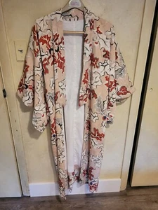Antiker handgenähter Seiden Kimono Morgenmantel Vintage Textil - Bild 1 von 9