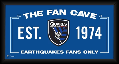 San Jose Earthquakes Framed 10" x 20" Fan Cave Collage Cover