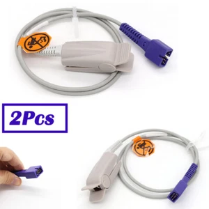 2 Stück Erwachsene Finger Clip SpO2 Sensor Sonde kompatibel mit NELLCOR Weich Allyh 1m - Bild 1 von 11