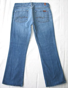 7 for all Mankind Mujer Bootcut Jeans Talla 28 W Azul Envejecido con Elástico L27 - Imagen 1 de 9