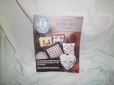FOLK ART CROSS STITCH DESIGNS FOR PILLOWS, ETC. - Image 1 of 4
