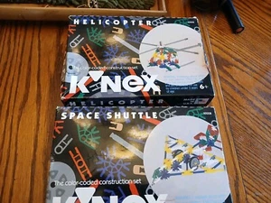 K’NEX Lot  Helicopter 10002 And Space Shuttle 10008 Brand New Sealed 1992 - Picture 1 of 10