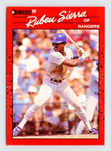 1990 Donruss Card, #174 Ruben Sierra, Texas Rangers Hall of Fame - Picture 1 of 3