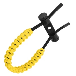 (Yellow)Compound Bow Wrist Sling Wrist Strap Braided Cord Rope Adjustable YS - Picture 1 of 12