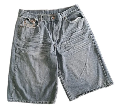 Pantalones Cortos Brooklyn Xpress Jeans Para Hombre 40 Azul Denim Pantalones Cortos Hip Hop Sueltos Envejecidos Foto 1 de 4
