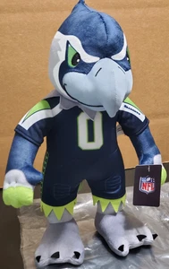 NFL Excite GameChangers Seattle Seahawks Maskottchen "BLITZ" Stofftier 14 Zoll groß - Neu mit Etikett - Bild 1 von 11