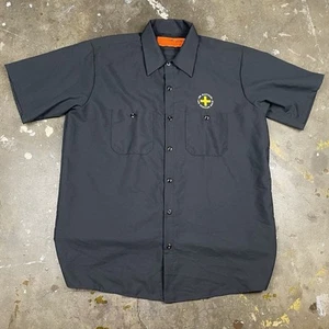 Dr. Martens Button Up Hemd Herren Large Schwarz Logo Mitarbeiter Mitarbeiter Redcap Vintage - Bild 1 von 6