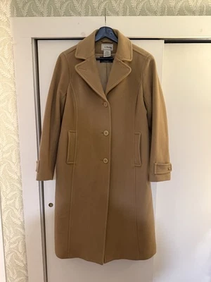 LL Bean Wool Overcoat Bellandi Thinsulate Women’s 6 Petite Tan Coat - Image 1 of 4