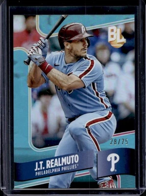 2024 Topps Big League J.T. Realmuto Blue Foil #28/75 Phillies - Image 1 of 2