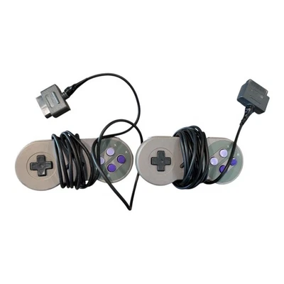 Lote de 2 mandos Super Nintendo SNES de colección gris Game Pad OEM genuino Foto 1 de 3