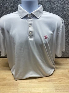 HOLDERNESS BOURNE The Macdonald White Golf Shirt Men's XL Tailored Fit Preppy - Picture 1 of 11