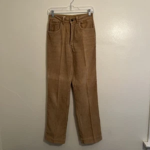 "Pantalones de pana de tiro alto de pierna recta Spiegel Inc vintage años 80, tostados - talla 10/27""" - Imagen 1 de 11