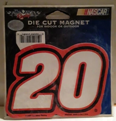 TONY STEWART NASCAR #20 DIE CUT MAGNET 2006 NEW INDOOR OUTDOOR  - Image 1 of 3