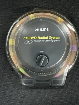 PHILIPS CD/DVD SISTEMA RADIAL SISTEMA DE LIMPEZA MECÂNICA LIMPADOR DE DISCO - Imagem 1 de 2