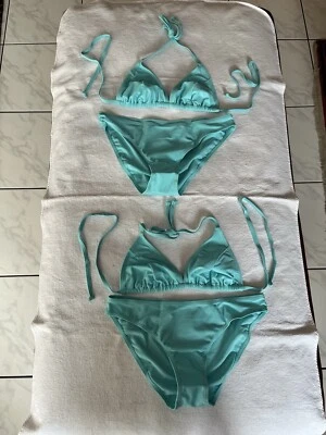 Bikini Größe 40 Cup A/B Neckholder In Türkis NEU 4 Teile NEU - Bild 1 von 4