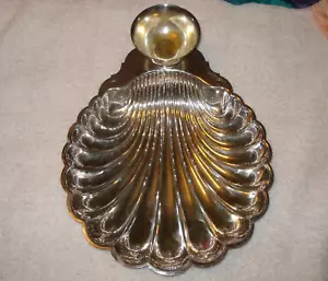 Vintage WM Rogers 89574 HUGE Silver Plated Scallop Shell Serving Dish Dip Cup - Picture 1 of 5