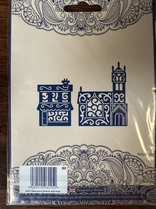 New Tattered Lace Craft Die Panorama Church & Shop  D631 Designed in Britain  - Picture 1 of 2