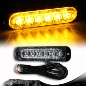 6-LED Super Bright Amber Truck Emergency Flash Beacon Strobe Lights Universal 2 - Bild 1 von 5