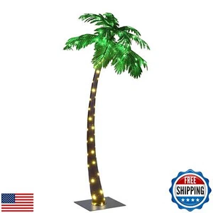 LIGHTSHARE Lighted Palm Tree, Small, Green, 5-Feet (ZLS5FT) - Picture 1 of 4