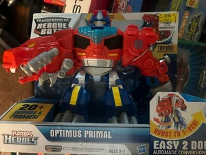 Neu Transformers Playskool Rescue Bots Optimus Primal Roar Rescue Dino RAR - Bild 1 von 1