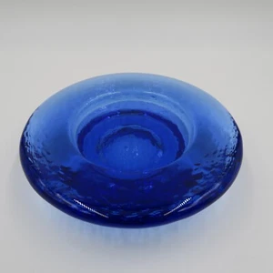 Feuer und Licht Recycling Kunst Glas Kerzenhalter Weinständer Kobaltblau 6,5" USA - Bild 1 von 11