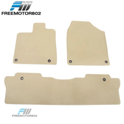 适用于 17-25 本田 Ridgeline 防滑尼龙脚垫地毯 3 件 米色 — 第 1/4 张图片