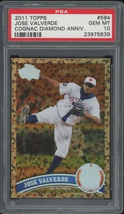 2011 Topps Cognac Diamond #594 Jose Valverde PSA 10 (BB01) - Picture 1 of 1